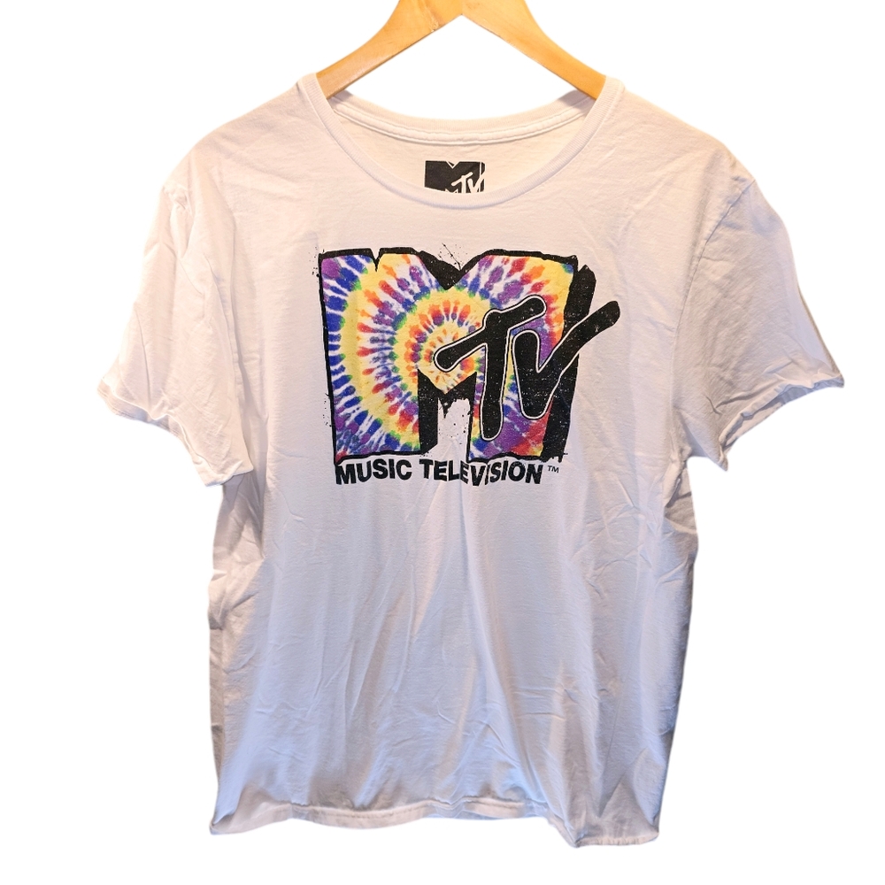 MTV sz. Large womans white tshirt